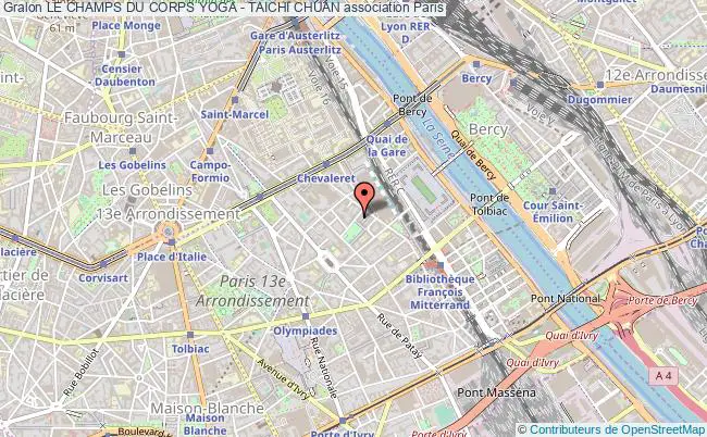 plan association Le Champs Du Corps Yoga - Taichi Chuan Paris
