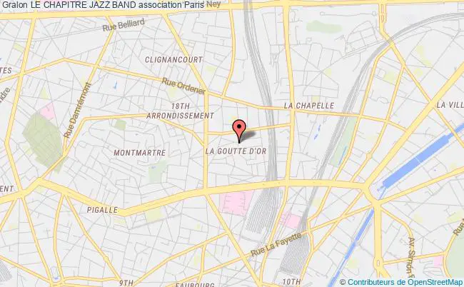 plan association Le Chapitre Jazz Band Paris 18e