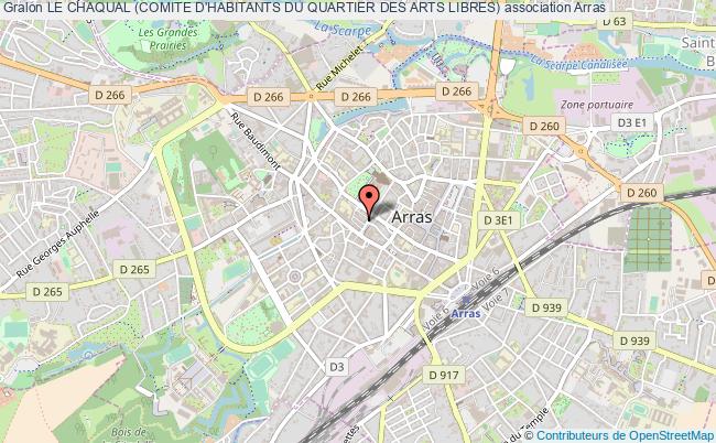 plan association Le Chaqual (comite D'habitants Du Quartier Des Arts Libres) Arras
