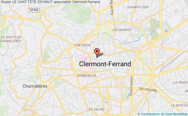 plan association Le Chat TÊte En Haut Clermont-Ferrand