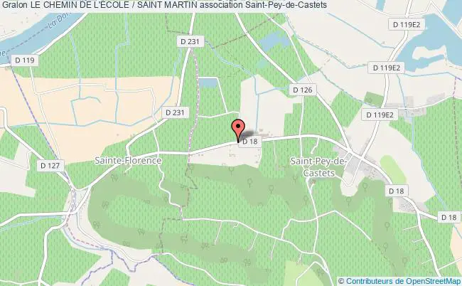 plan association Le Chemin De L'École / Saint Martin Saint-Pey-de-Castets