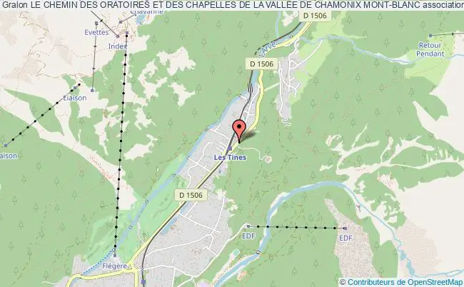 plan association Le Chemin Des Oratoires Et Des Chapelles De La VallÉe De Chamonix Mont-blanc Chamonix-Mont-Blanc