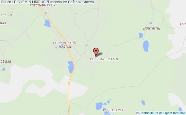 plan association Le Chemin Limousin Château-Chervix
