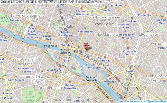 plan association Le Choeur De L'hotel De Ville De Paris Paris