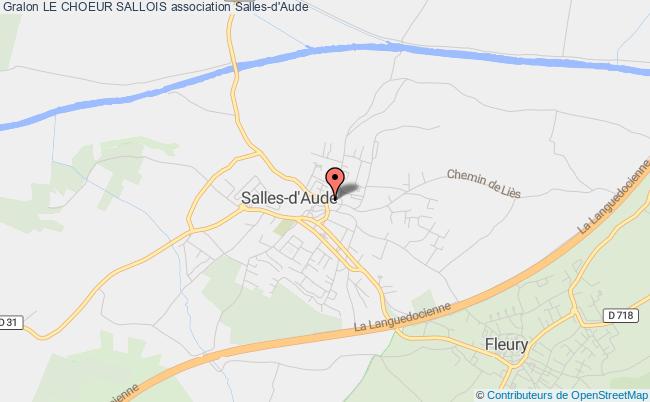 plan association Le Choeur Sallois Salles-d'Aude