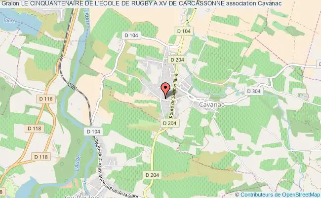 plan association Le Cinquantenaire De L'ecole De Rugby A Xv De Carcassonne Cavanac