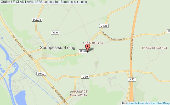 plan association Le Clan Lavilliers Souppes-sur-Loing