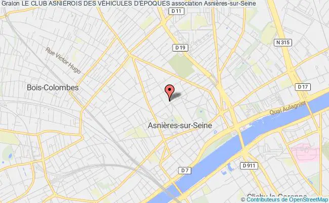 plan association Le Club AsniÈrois Des VÉhicules D'Époques Asnières-sur-Seine
