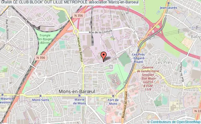 plan association Le Club Block' Out Lille Metropole Marcq-en-Baroeul