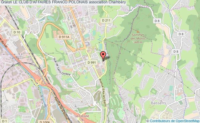 plan association Le Club D'affaires Franco Polonais Chambéry