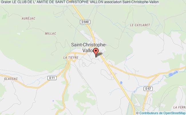 plan association Le Club De L' Amitie De Saint Christophe Vallon Saint-Christophe-Vallon