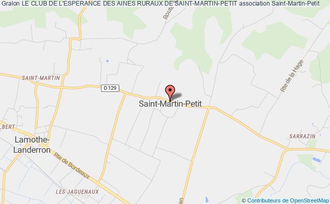 plan association Le Club De L'esperance Des Aines Ruraux De Saint-martin-petit Saint-Martin-Petit