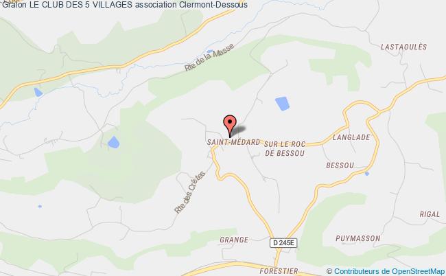 plan association Le Club Des 5 Villages Clermont-Dessous