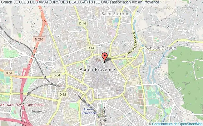 plan association Le Club Des Amateurs Des Beaux-arts (le Cab') Aix-en-Provence