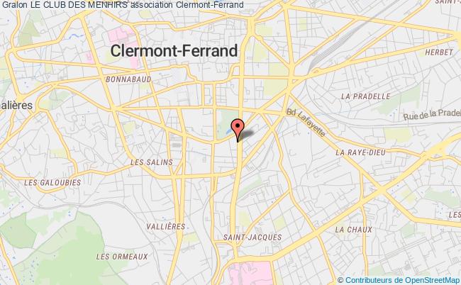 plan association Le Club Des Menhirs Clermont-Ferrand