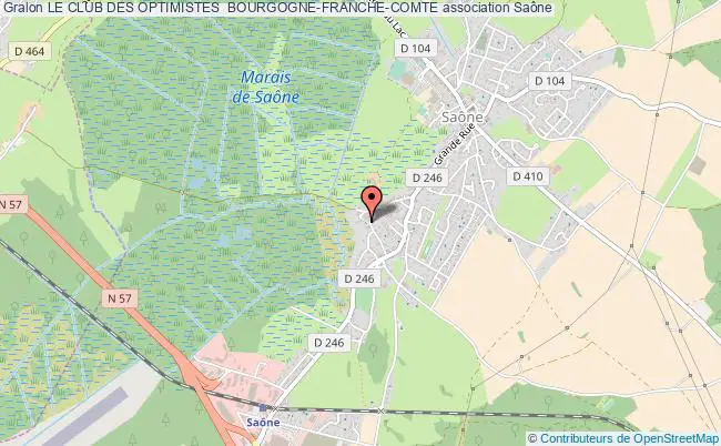 plan association Le Club Des Optimistes  Bourgogne-franche-comte Saône