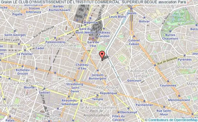 plan association Le Club D?investissement De L?institut Commercial  Superieur BeguÉ Paris