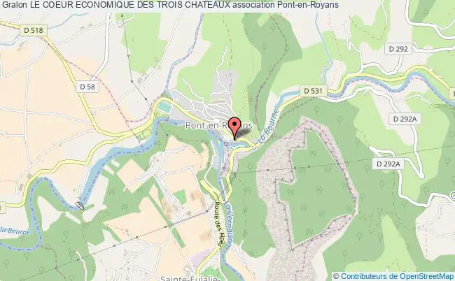 plan association Le Coeur Economique Des Trois Chateaux Pont-en-Royans