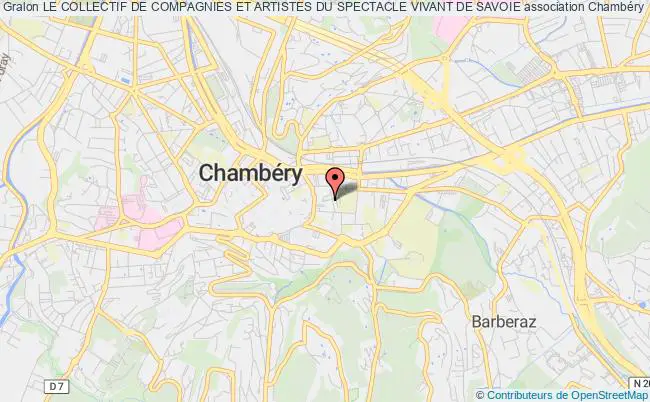 plan association Le Collectif De Compagnies Et Artistes Du Spectacle Vivant De Savoie Chambéry