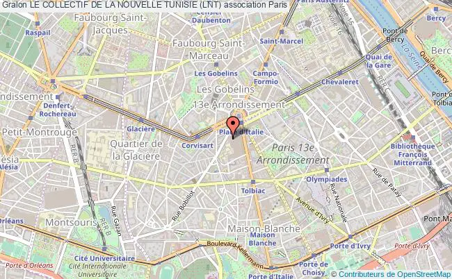 plan association Le Collectif De La Nouvelle Tunisie (lnt) Paris