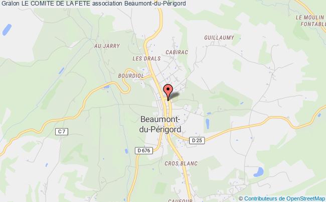 plan association Le Comite De La Fete Beaumont-du-Périgord