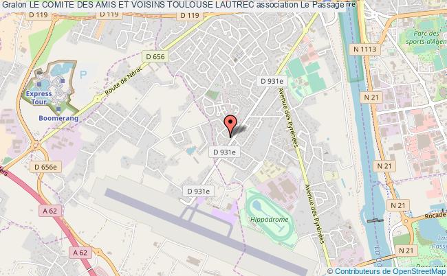plan association Le Comite Des Amis Et Voisins Toulouse Lautrec Le Passage