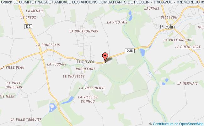 plan association Le Comite Fnaca Et Amicale Des Anciens Combattants De Pleslin - Trigavou - Tremereuc Pleslin-Trigavou