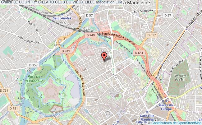 plan association Le Country Billard Club Du Vieux Lille Lille