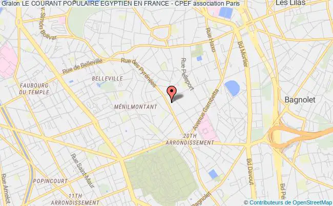 plan association Le Courant Populaire Egyptien En France - Cpef Paris