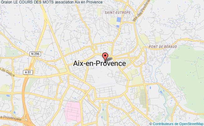 plan association Le Cours Des Mots Aix-en-Provence