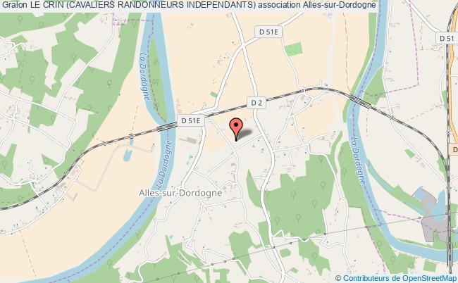 plan association Le Crin (cavaliers Randonneurs Independants) Alles-sur-Dordogne