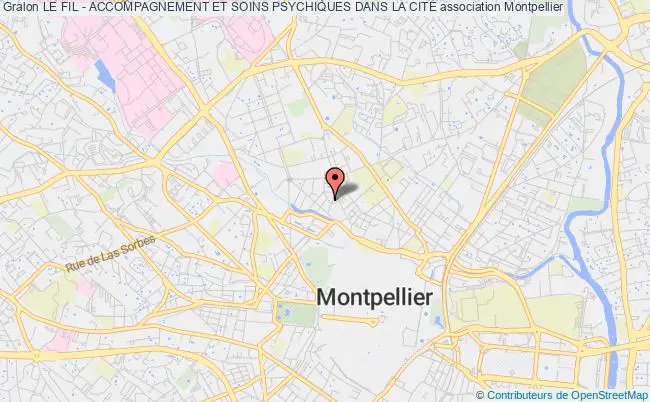 plan association Le Fil - Accompagnement Et Soins Psychiques Dans La CitÉ Montpellier