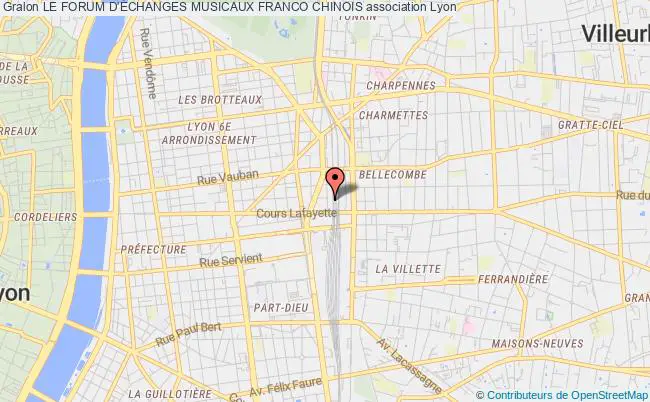 plan association Le Forum D'Échanges Musicaux Franco Chinois Lyon