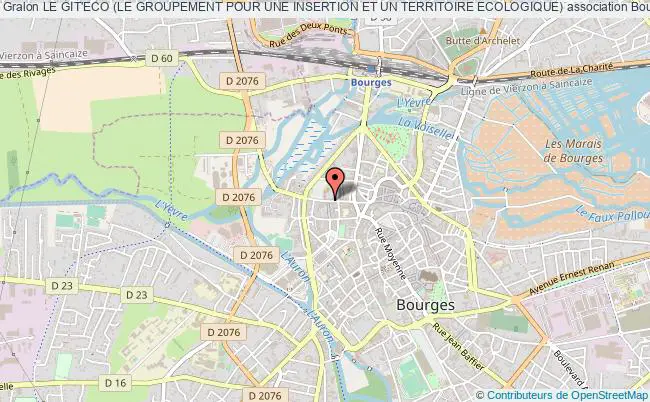 plan association Le Git'eco (le Groupement Pour Une Insertion Et Un Territoire Ecologique) Bourges