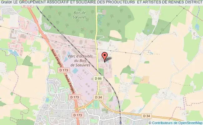 plan association Le Groupement Associatif Et Solidaire Des Producteurs  Et Artistes De Rennes District (le Gaspard) Vern-sur-Seiche