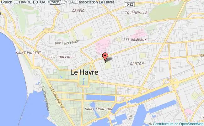 plan association Le Havre Estuaire Volley Ball Le Havre
