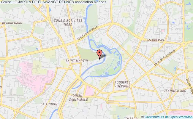 plan association Le Jardin De Plaisance Rennes Rennes
