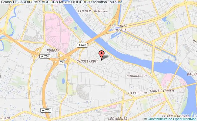 plan association Le Jardin Partage Des Micocouliers Toulouse