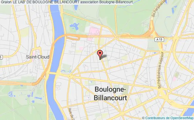 plan association Le Lab' De Boulogne Billancourt Boulogne-Billancourt