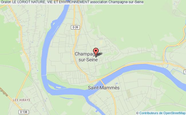plan association Le Loriot Nature, Vie Et Environnement Champagne-sur-Seine