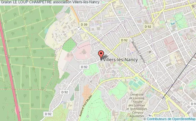 plan association Le Loup Champetre Villers-lès-Nancy
