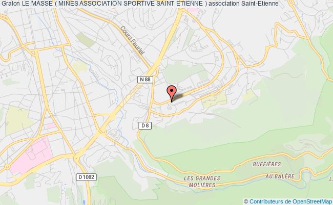 plan association Le Masse ( Mines Association Sportive Saint Etienne ) Saint-Étienne