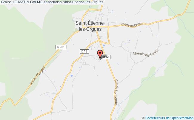 plan association Le Matin Calme Saint-Étienne-les-Orgues