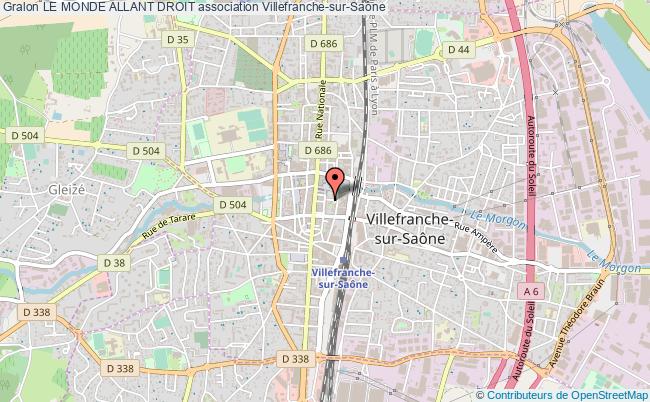 plan association Le Monde Allant Droit Villefranche-sur-Saône