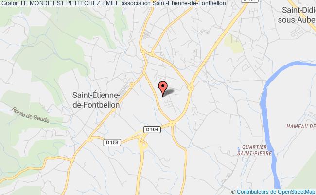 plan association Le Monde Est Petit Chez Emile Saint-Étienne-de-Fontbellon
