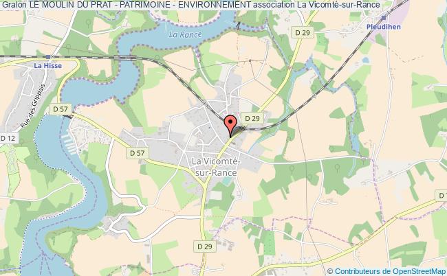 plan association Le Moulin Du Prat - Patrimoine - Environnement La    Vicomté-sur-Rance
