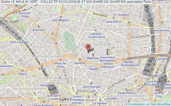 plan association Le Moulin Vert - Collectif Écologique Et Solidaire De Quartier Paris