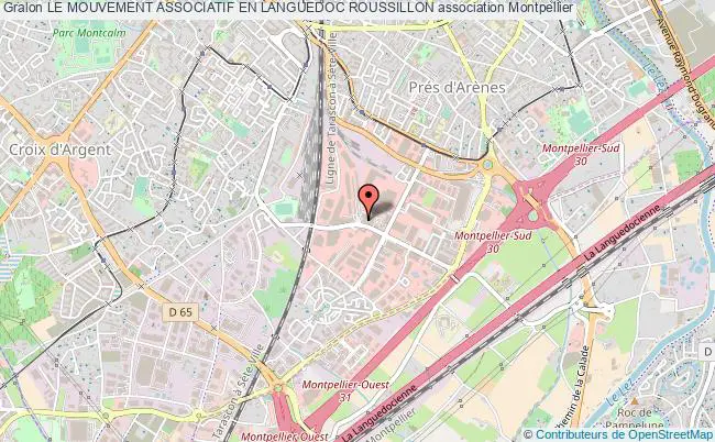 plan association Le Mouvement Associatif En Languedoc Roussillon Montpellier