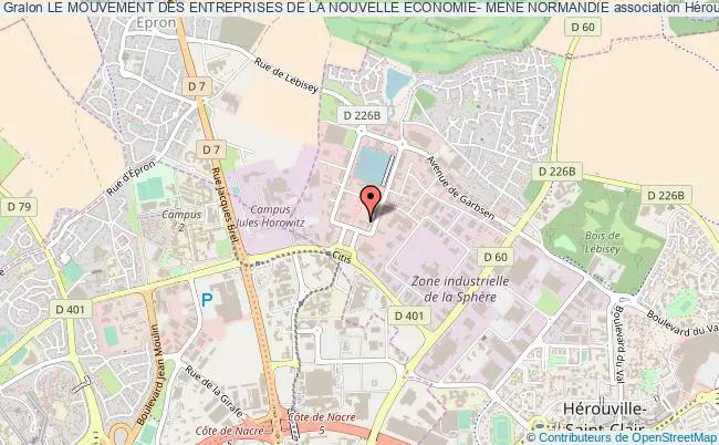plan association Le Mouvement Des Entreprises De La Nouvelle Economie- Mene Normandie Hérouville-Saint-Clair