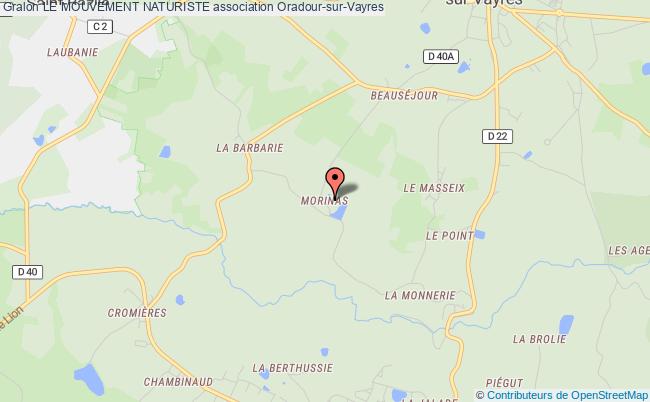 plan association Le Mouvement Naturiste Oradour-sur-Vayres
